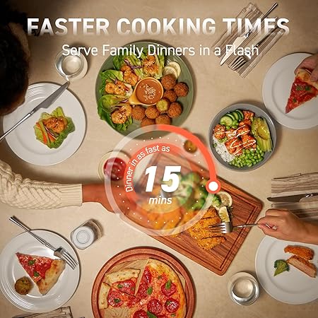 COSORI Air Fryer 9-in-1, Compact & Large 6-Qt, Fast Turbo Modes, 90ā450°F Precise Heat for Even Results, Up to 95% Less Oil*, Roast, Bake, Dry, Reheat, Frozen, Broil, Proof, 120V, TurboBlaze, Grey